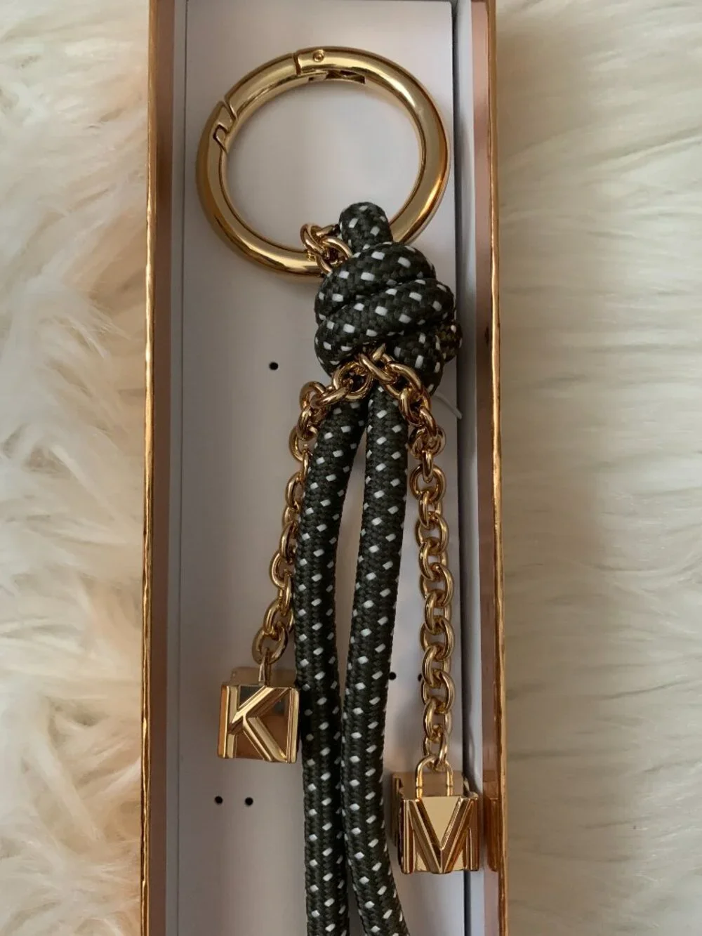 MICHAEL KORS Ivy Speckled Knotted Cord Bag Charm